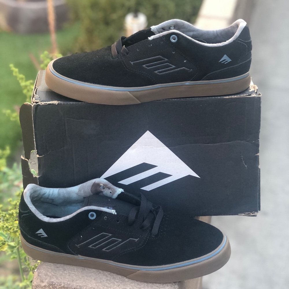 Emerica Reynolds Low Vulc Black, Gum & Blue Skate